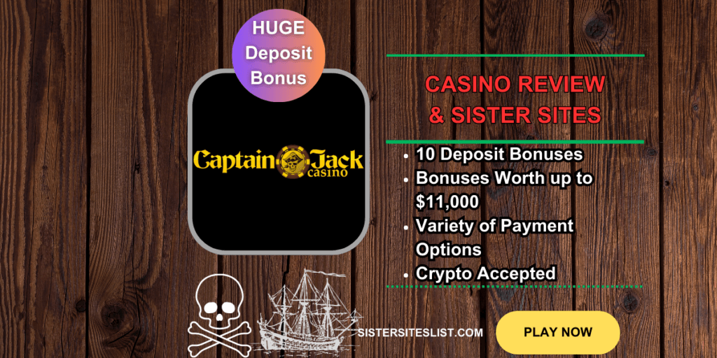 Captain Jack Casino Sister Sites
