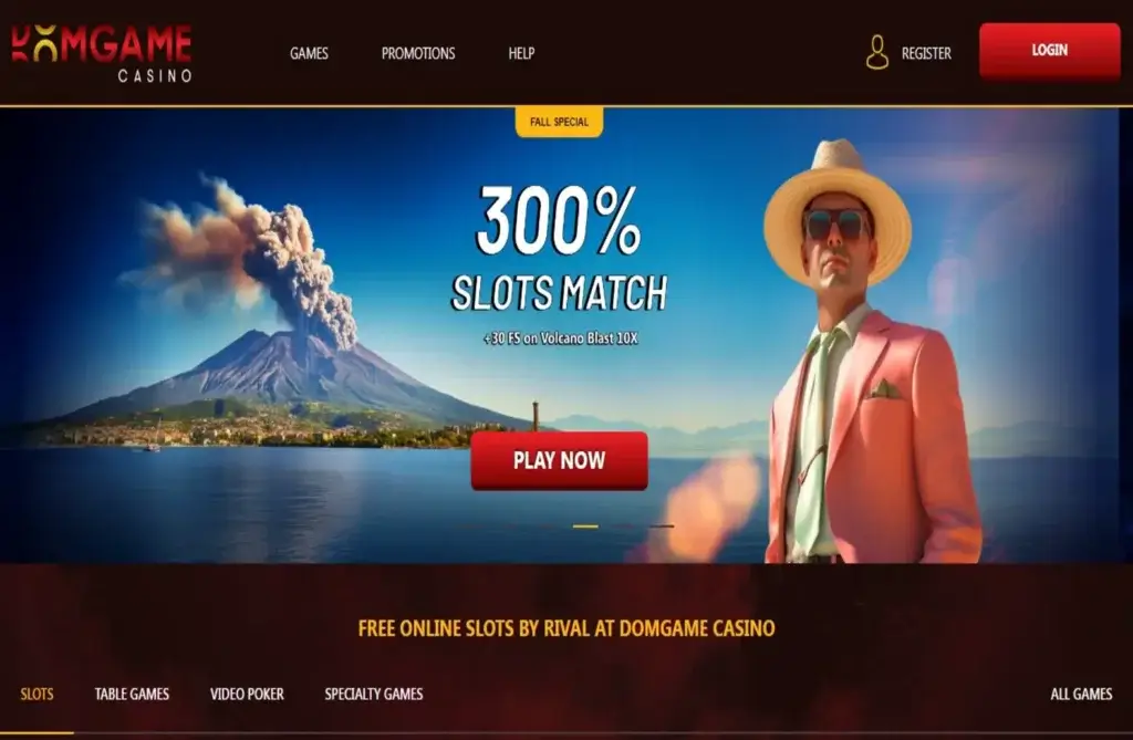 DomGame Casino Homepage
